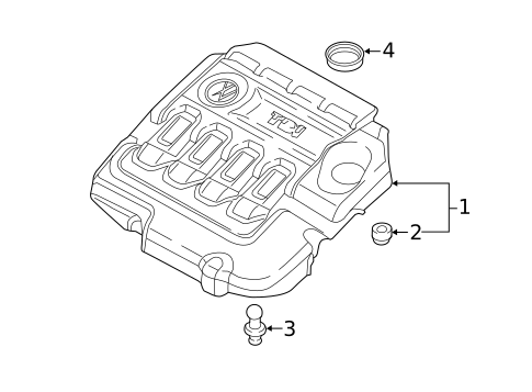 Engine Appearance Cover for 2015 Volkswagen Jetta #0