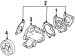 12353643 - Cooling System: Engine Water Pump Gasket for Buick: Skylark | Chevrolet: Beretta | Oldsmobile: Achieva, Calais, Cutlass Calais, Cutlass Supreme | Pontiac: Grand Am, Grand Prix Image