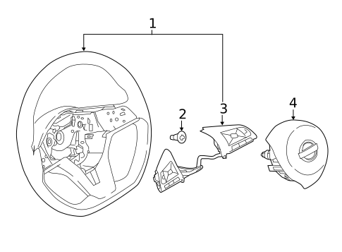 Steering Wheel & Trim for 2021 Nissan Qashqai #0