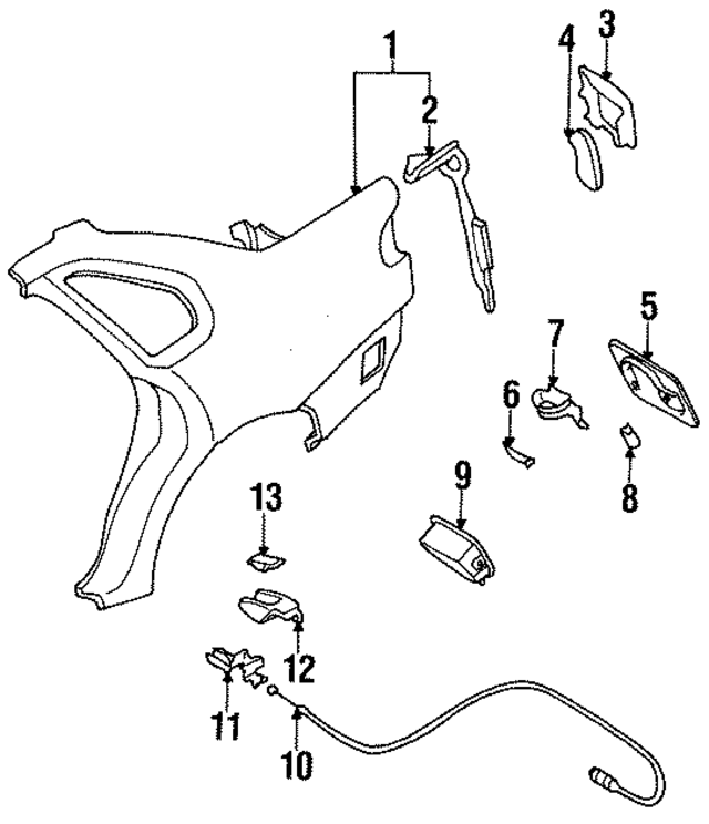51410AC990 - : Quarter Panel for Subaru Image