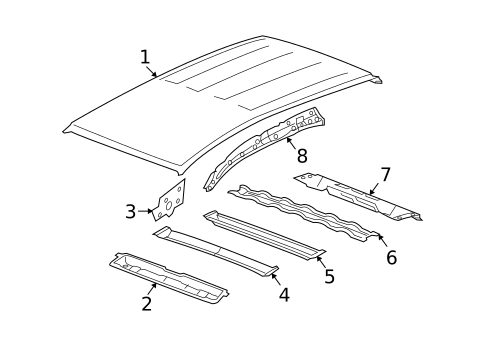 Roof & Components for 2006 Pontiac Torrent #0