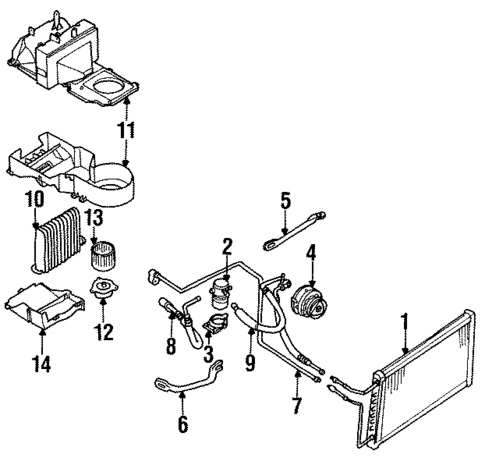 Condenser, Compressor & Lines for 1991 Oldsmobile Custom Cruiser #0