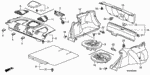 84501SNAA01ZC - Interior/Bumper: LID, CHILD ANCHOR OPEN &amp; CLOSE*NH167L* (GRAPHITE BLACK) for Honda Image