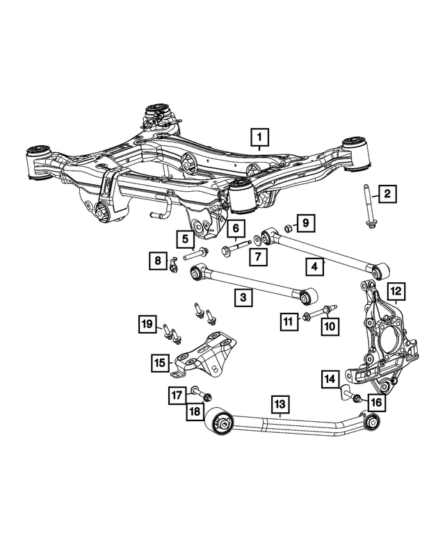 6511767AA - Rear Suspension: Hex Head Bolt for Mopar Image