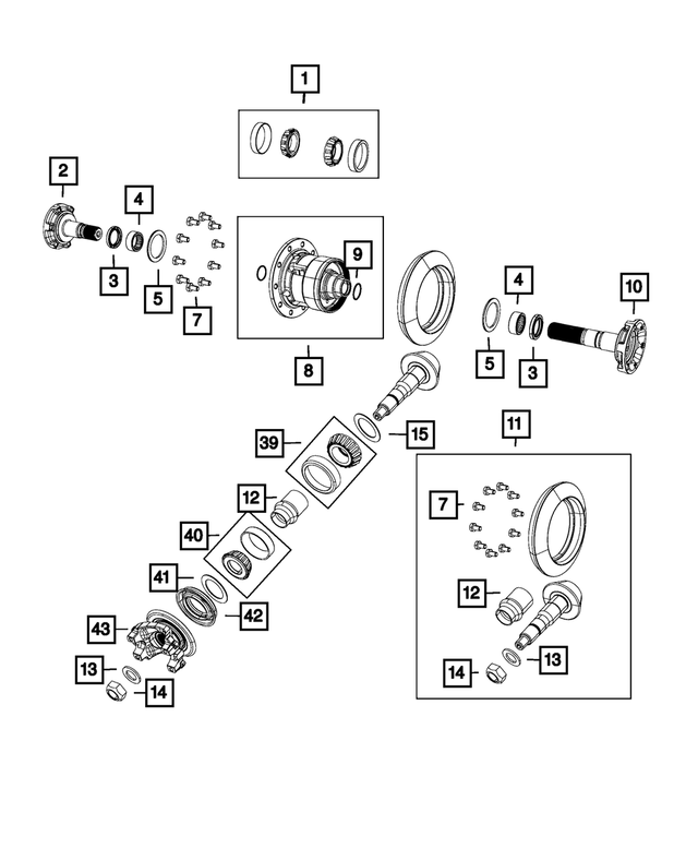 5013882AA - Rear Wheel Drive; Differential and Drive Line: Differential Shim Kit for Mopar Image image