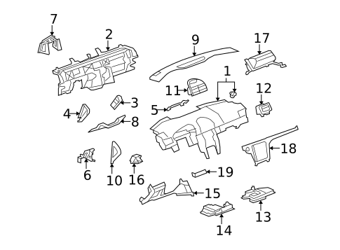 Instrument Panel for 2008 Saturn Aura #1