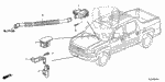 80521SS0940 - Body/Air Conditioning: BRACKET, AMBIENT SENSOR for Honda Image