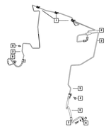 52128214 - Brakes: Brake Tube Clip, Mounting for Jeep: Commander, Grand Cherokee Image