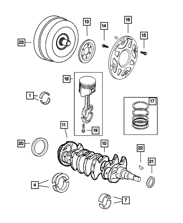 4471933 - Engine 2.0L Four Cylinder: Drive Plate Backing Plate for Mopar Image