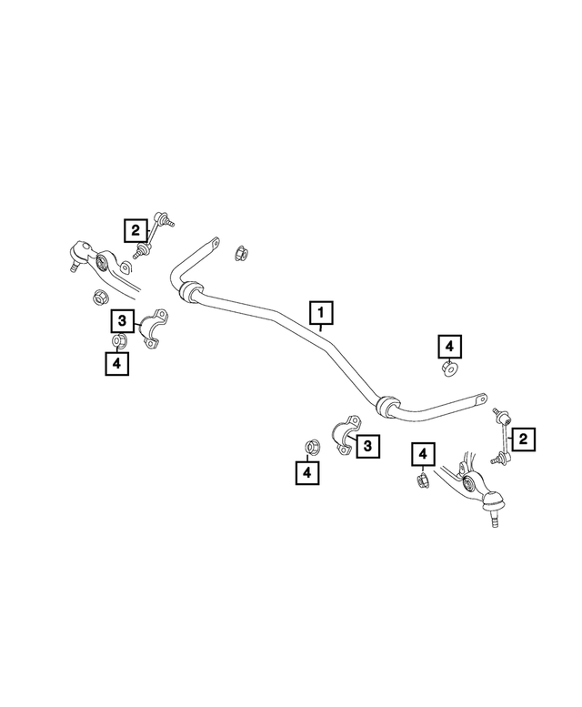 « 68313226AA – Front Suspension : Barre Stabilisatrice Tringle, Côté Gauche pour Mopar Image »