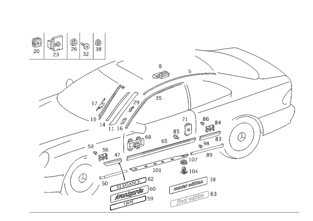 2086900014 - : Holder for Mercedes-Benz Image