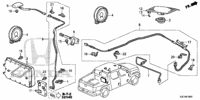 Radio Antenna - Speaker for 2014 Honda Ridgeline #0