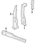 XF2Z1628161AA - Body: Inner Lock Pillar for Ford: Windstar Image