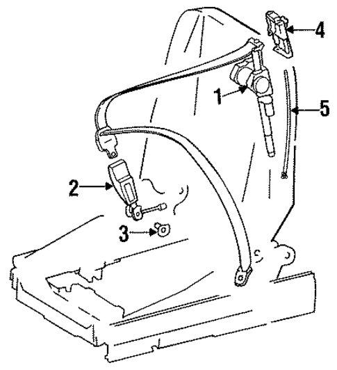 Front Seat Belts for 1992 Mercedes-Benz 300SL #0