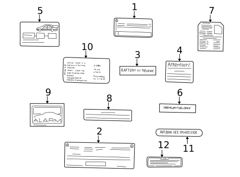 Labels for 2002 Mercedes-Benz CLK55 AMG #0
