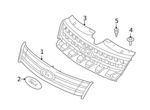Grille & Components for 2009 Ford Taurus #0