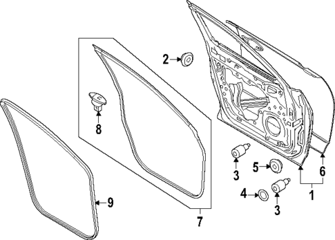 Door & Components for 2024 Mazda CX-90 #1