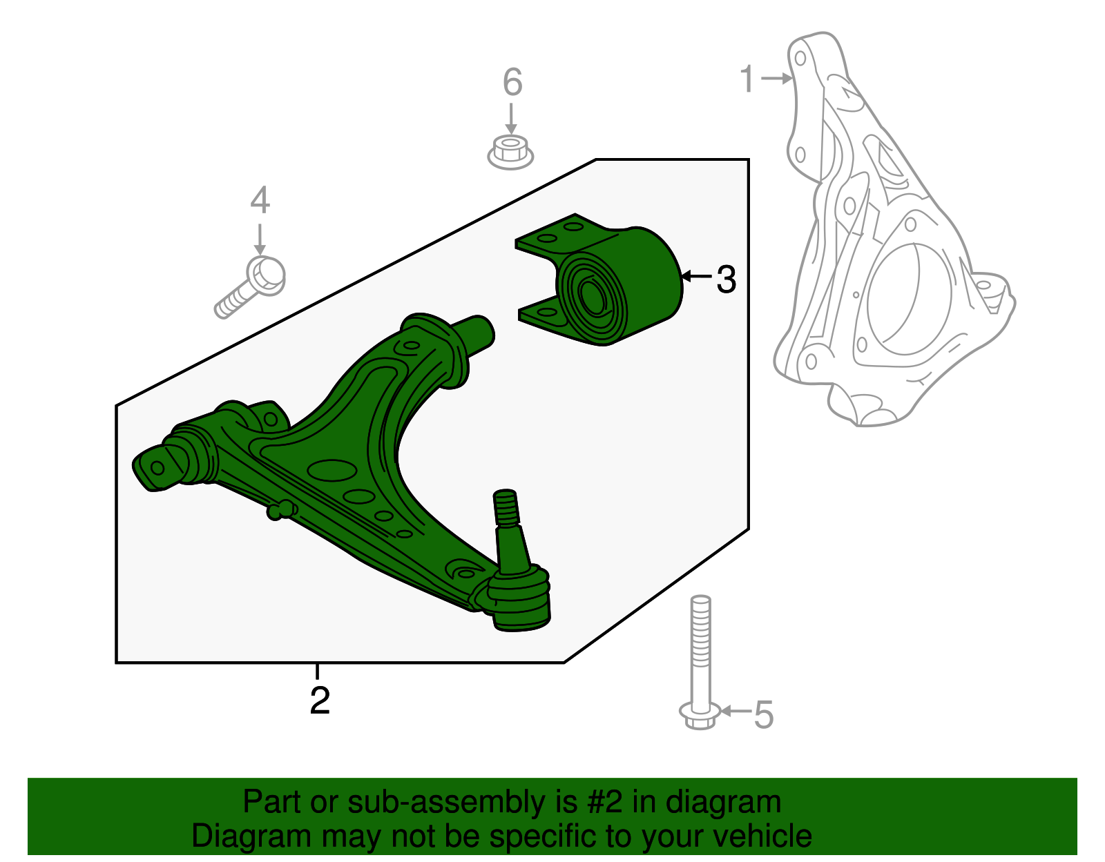 2016-2025 GM Front Passenger Side Lower Control Arm 84376572