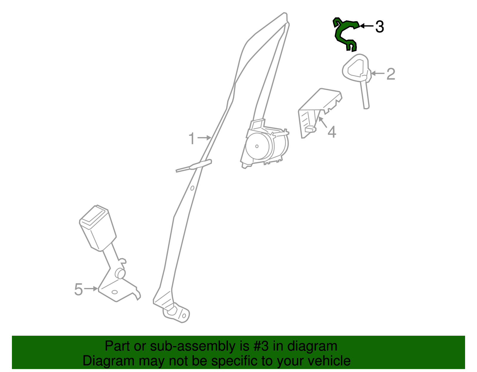 Seat Belt Assembly Guide - BMW (72-11-7-304-155)