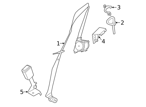 Seat Belt for 2014 BMW i3 #1