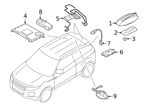 Antenna & Radio for 2012 Land Rover Range Rover Evoque #0