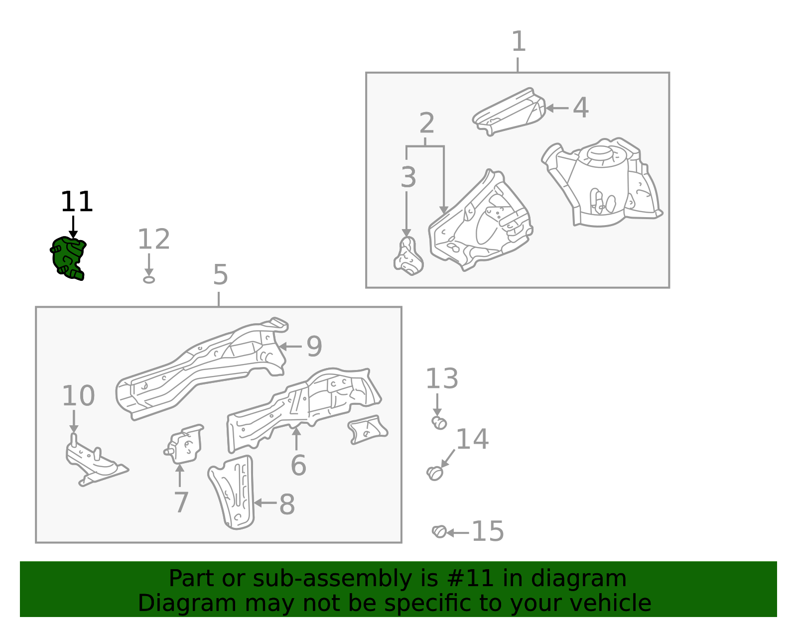 57113-20200 - Bumper Cover Reinforcement Beam Bracket 2000-2005 Toyota ...