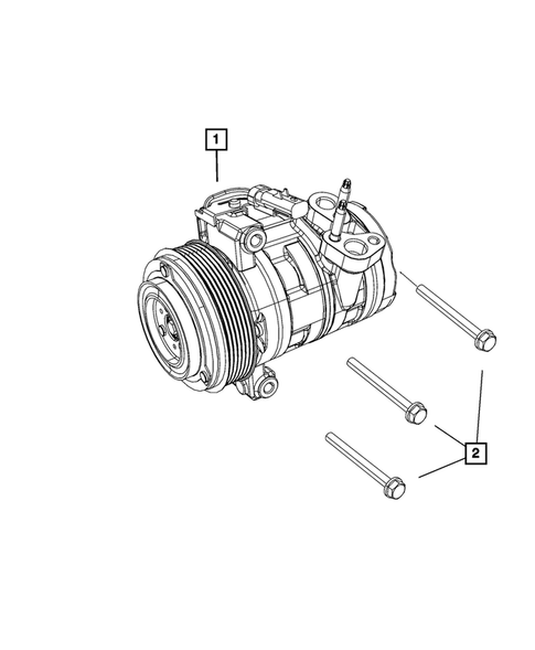 Air Conditioner Compressor and Mounting for 2018 Jeep Wrangler JK #1