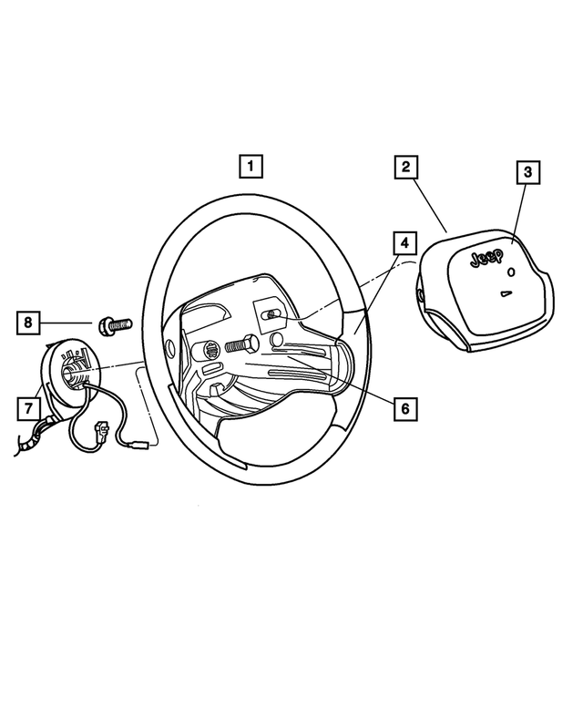 5JG611X9AB - Steering: Steering Wheel for Mopar Image