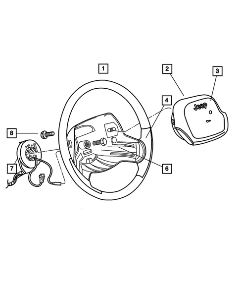 Steering Wheel for 2003 Jeep Wrangler #0