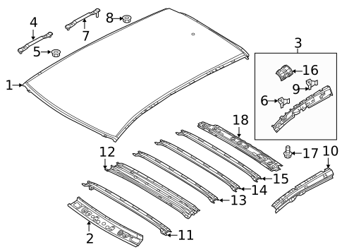 Roof & Components for 2018 Mazda CX-5 #1
