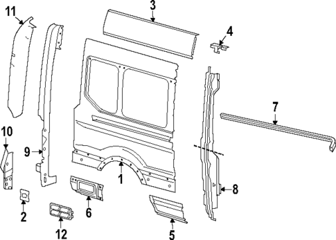 Side Panel & Components for 2024 Ford E-Transit #2