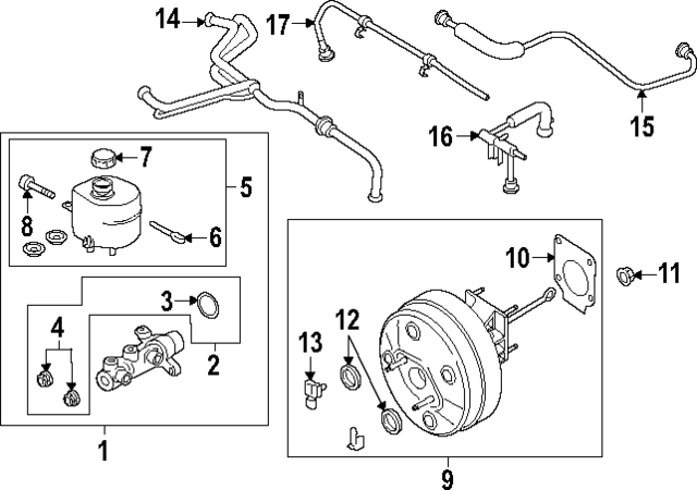 PC3Z2420D - Body: Vacuum Tube for Ford: F-250 Super Duty, F-350 Super Duty, F-450 Super Duty, F-550 Super Duty Image