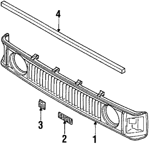 Grille & Components for 1984 Isuzu Trooper #0