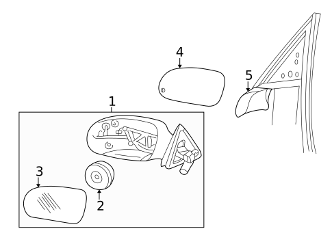 Mirrors for 2005 Ford Thunderbird #0