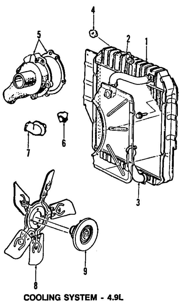 FOPZ8501A - Cooling System: Water Pump for Ford Image