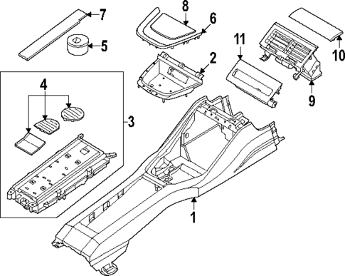 Rear Console for 2025 Porsche Panamera #1