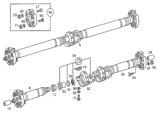 1264100516 - Propeller Shaft: Propeller Shaft for Mercedes-Benz Image image