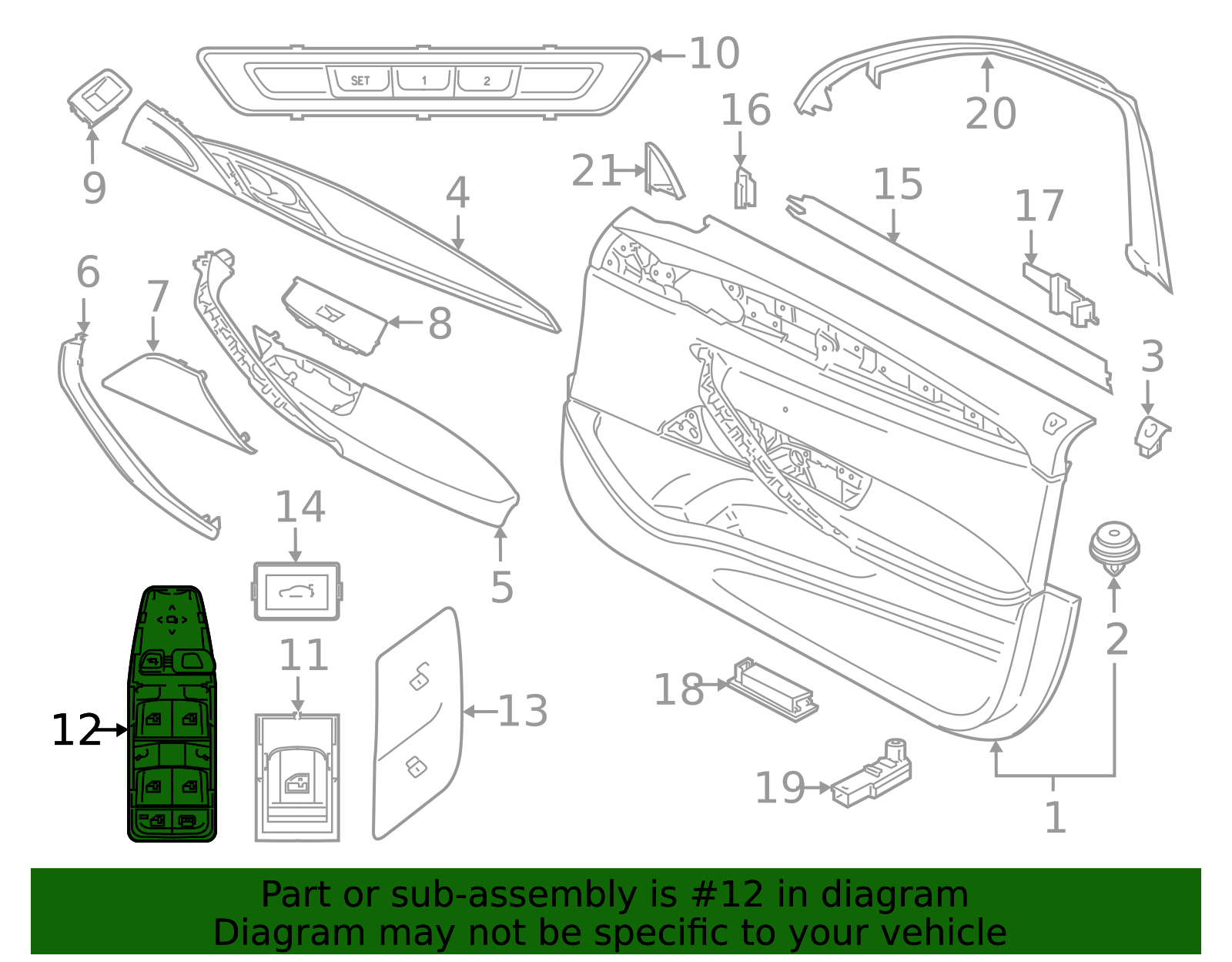 61315a5aaa3 - 2017-2026 BMW Window Switch (61-31-5-A5A-AA3) | BMW
