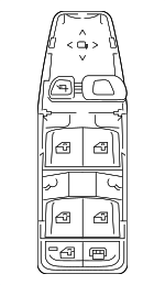61316832728 - : Window Switch for BMW: 530e, 530e xDrive, 530i, 530i xDrive, 540d xDrive, 540i, 540i xDrive, M5, M550i xDrive Image