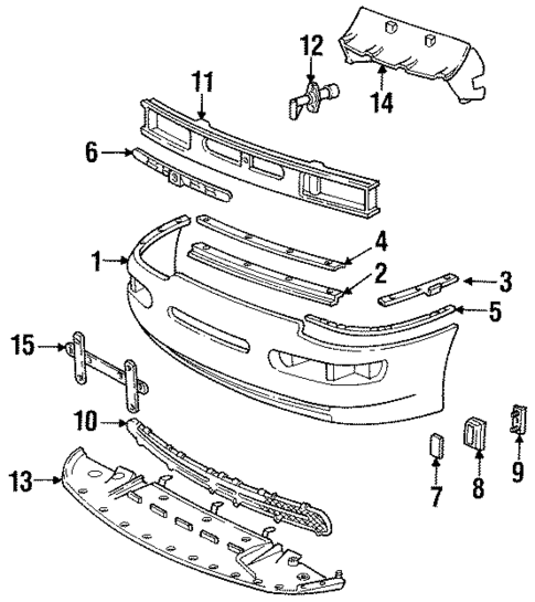 Bumper & Components - Front for 1993 Porsche 968 #0