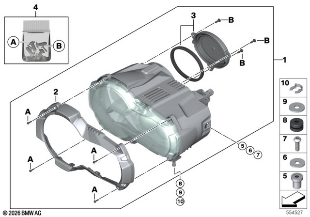 63128526011 - : Headlight Cover for BMW-Motorrad Image