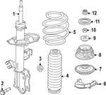 E43037LF2B - : Strut for Nissan: Kicks Image