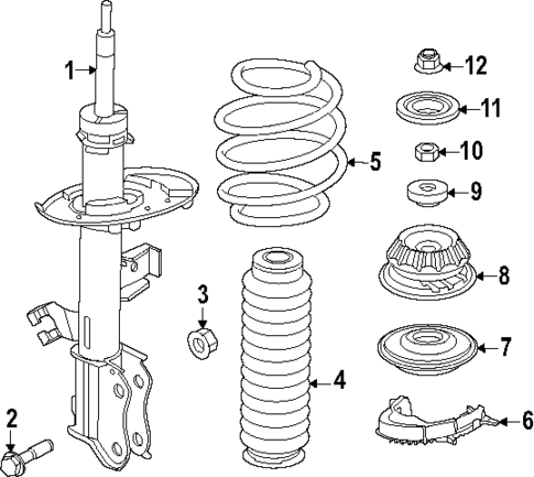 Struts & Components for 2013 Nissan LEAF #5