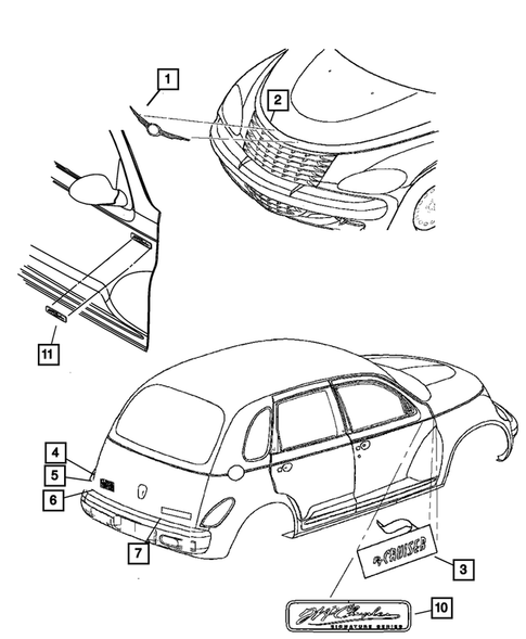 Nameplates for 2007 Chrysler PT Cruiser #0