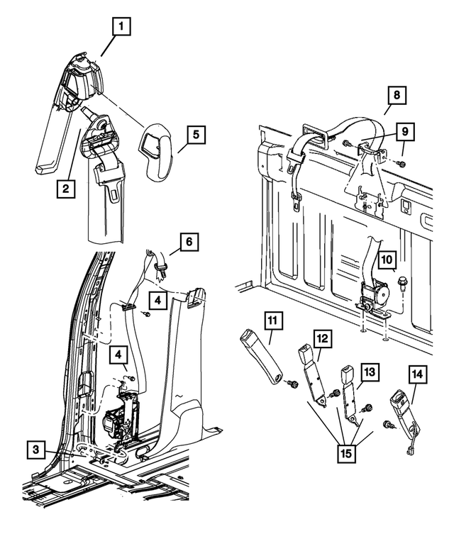 6036773AA - Restraints: Pan Head Screw for Mopar Image image