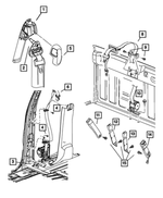 5KP921K2AH - Restraints: Front Outer Seat Belt, Right for Dodge: Ram 1500 | Ram: 1500 Image