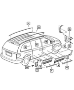 RQ73BR8AA - Exterior Ornamentation: Front Fender Spat, Left for Chrysler: Town &amp; Country, Voyager | Dodge: Caravan, Grand Caravan Image