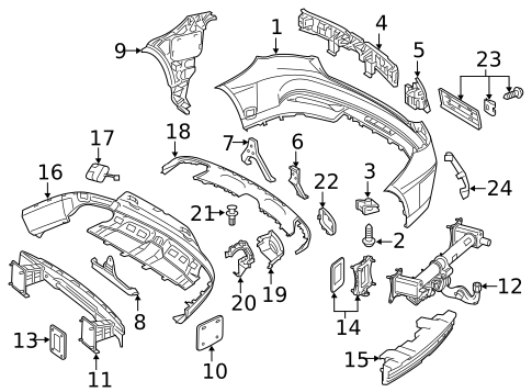 Bumper & Components - Rear for 2018 Mercedes-Benz GLE63 AMG S #2