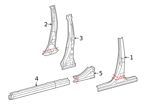 Center Pillar & Rocker for 2016 Toyota Camry #0