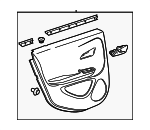 Spice Red Rear Driver Side Door Trim